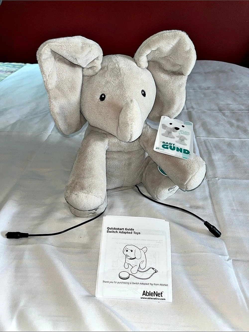 NWT Baby Gund Flappy the Elephant Switch Adapted Plush Interactive Elephant Plus
